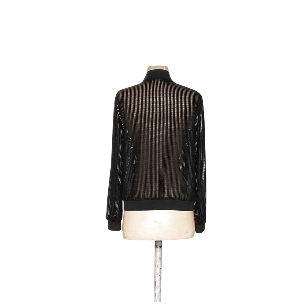 Zara Black Mesh Basic Jacket - image 2
